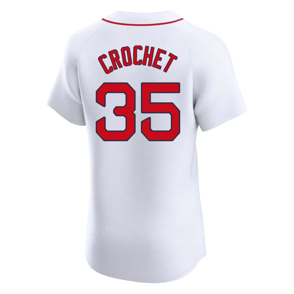 Friene B.Red Sox #35 Garrett Crochet Player White Limited Elite Home Game Stitched Jerseys