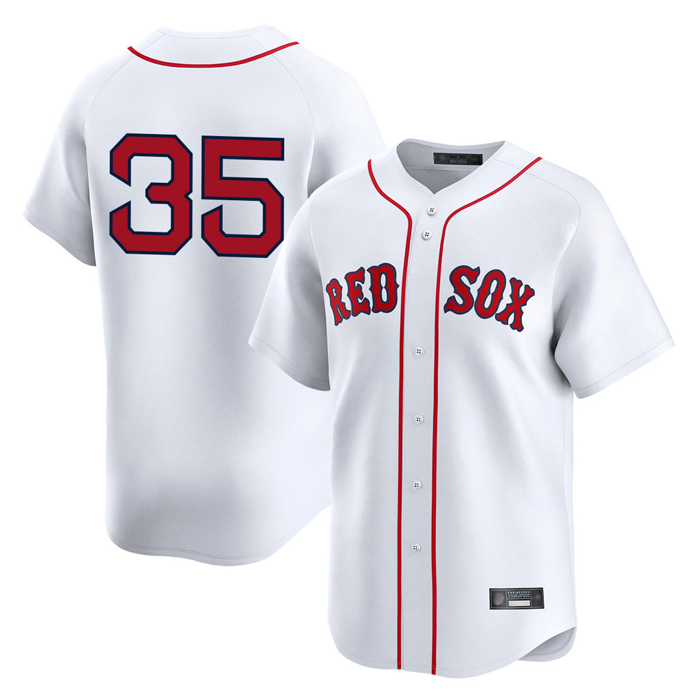 Friene B.Red Sox #35 Garrett Crochet Player White Limited Home Game Stitched Jerseys