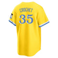 Friene B.Red Sox #35 Garrett Crochet Player Yellow Home Game Stitched Jerseys