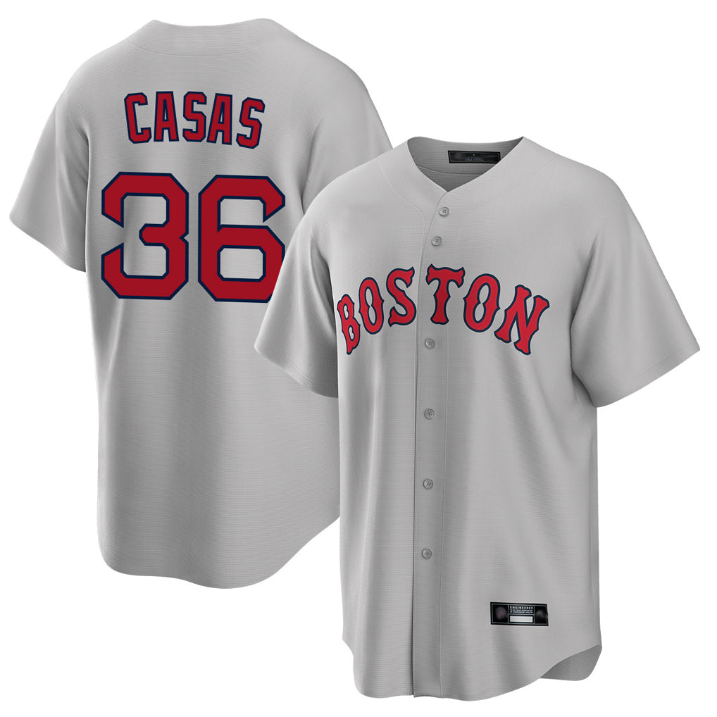 Friene B.Red Sox #36 Triston Casas Player Gray Road Home Game Stitched Jerseys