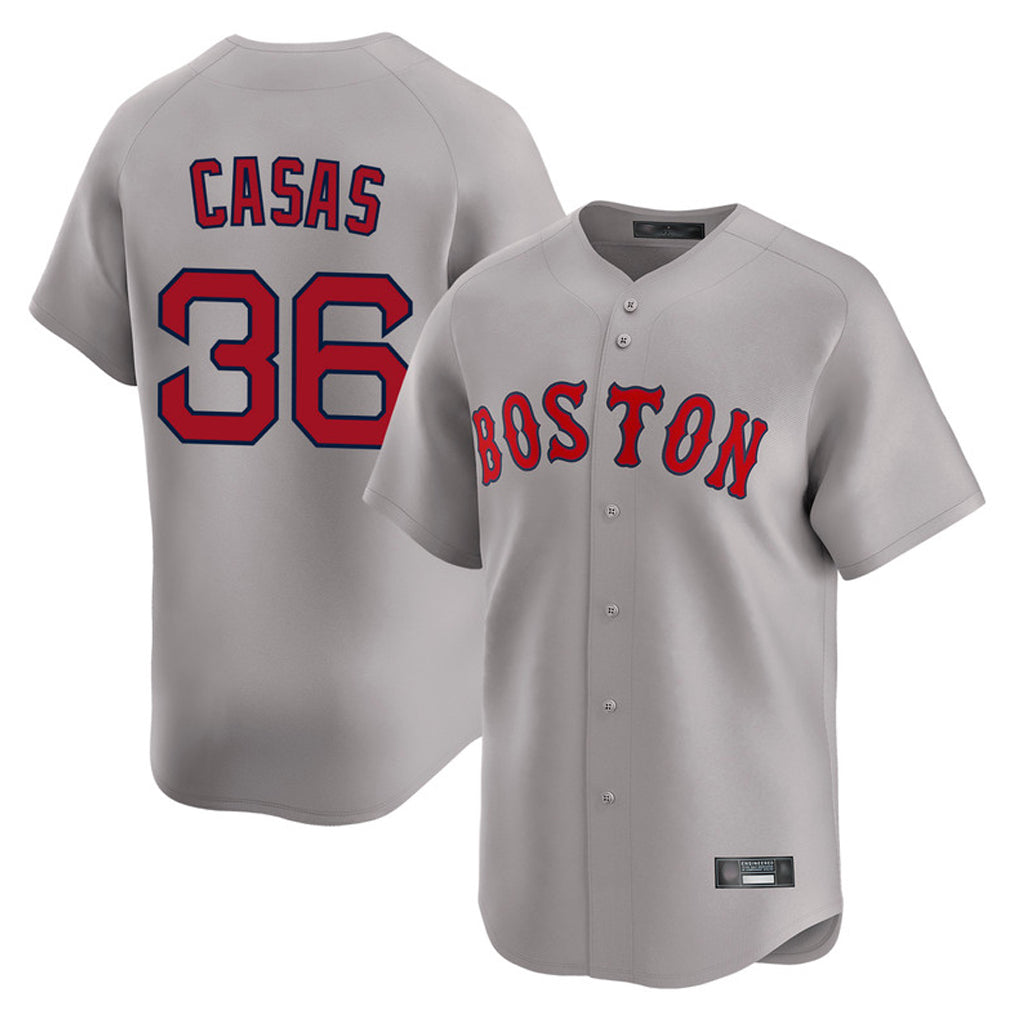 Friene B.Red Sox #36 Triston Casas Player Gray Road Limited Home Game Stitched Jerseys