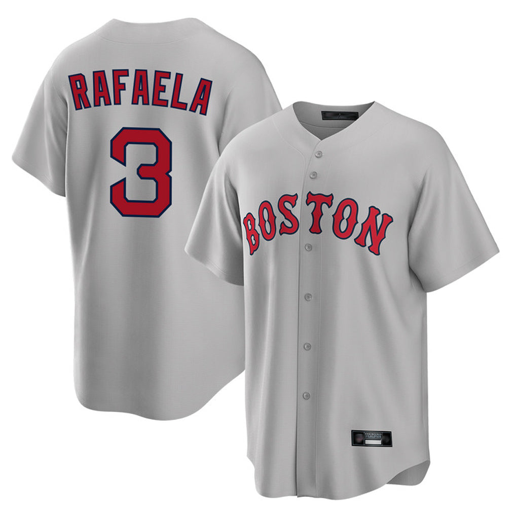 Friene B.Red Sox #3 Ceddanne Rafaela Player Gray Road Home Game Stitched Jerseys