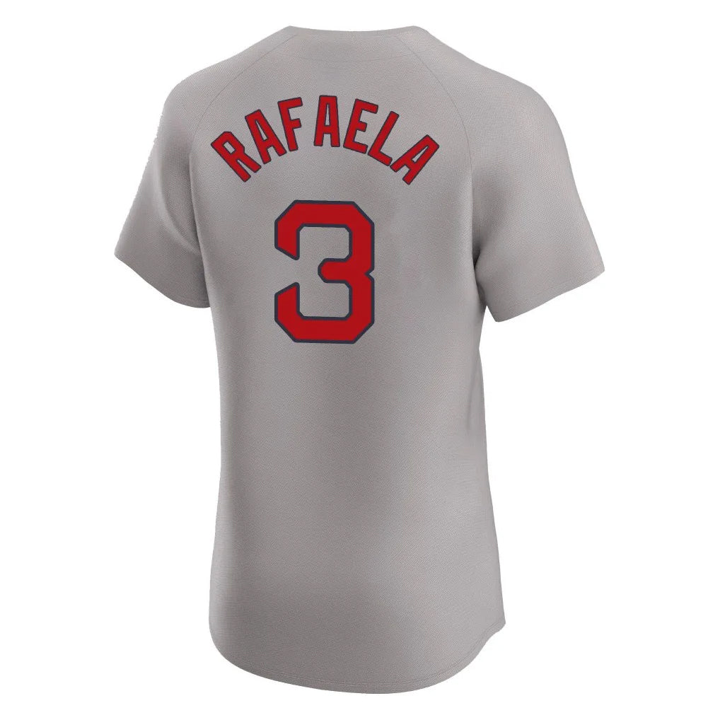 Friene B.Red Sox #3 Ceddanne Rafaela Player Gray Road Limited Elite Home Game Stitched Jerseys