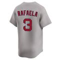Friene B.Red Sox #3 Ceddanne Rafaela Player Gray Road Limited Home Game Stitched Jerseys