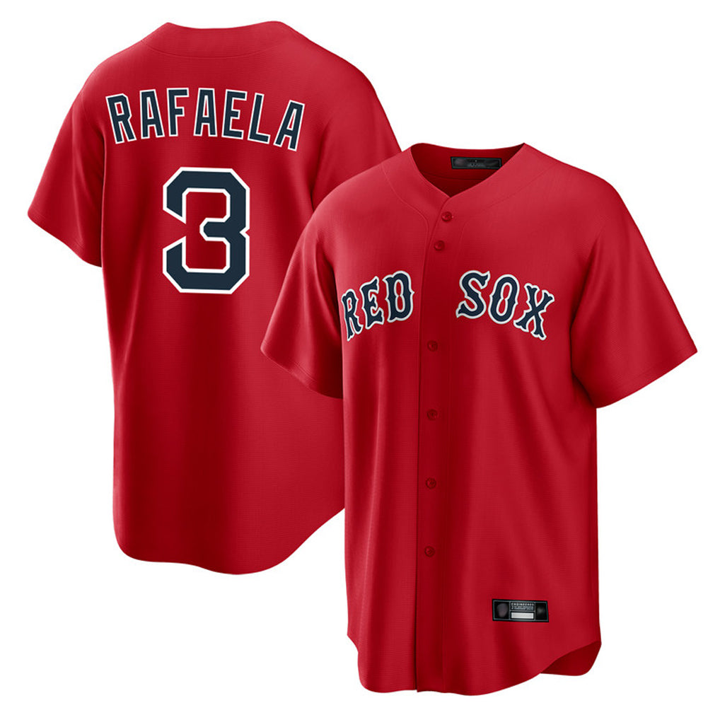 Friene B.Red Sox #3 Ceddanne Rafaela Player Red Home Game Stitched Jerseys