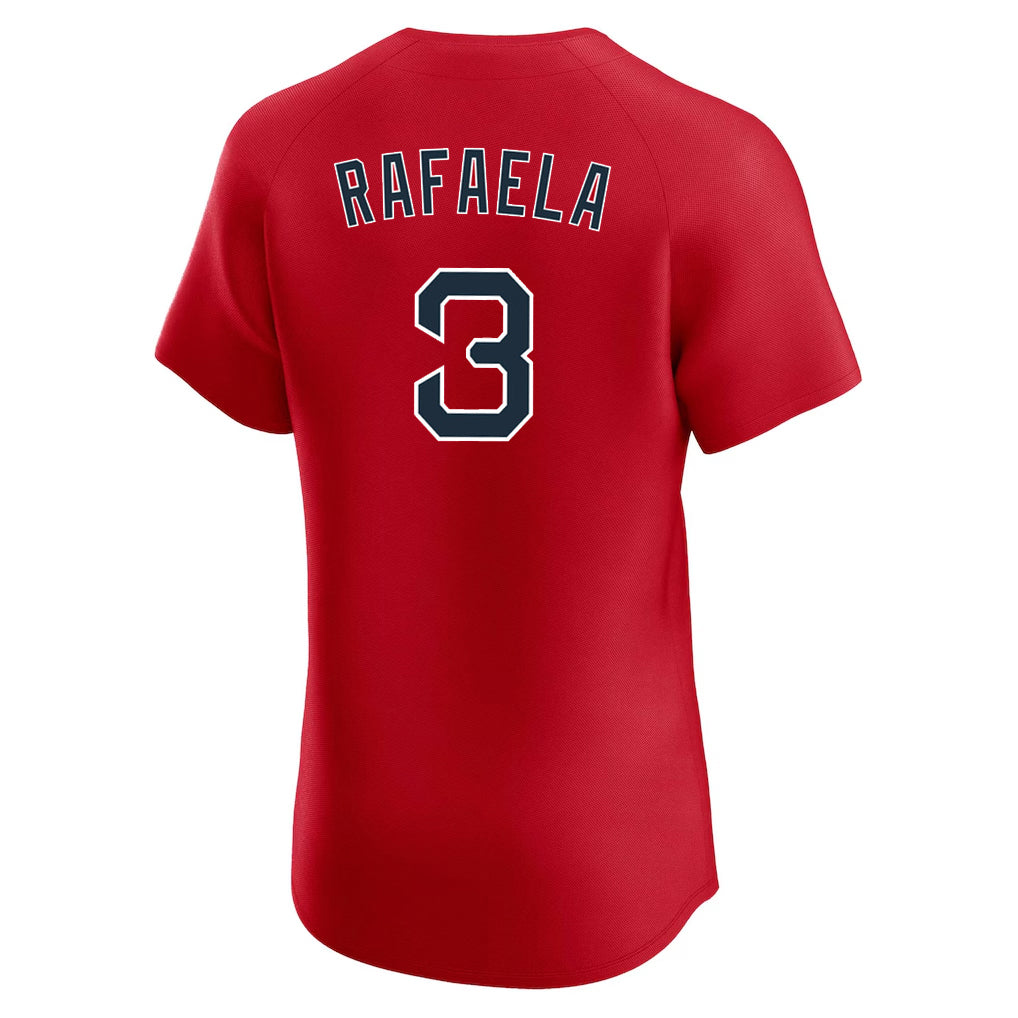 Friene B.Red Sox #3 Ceddanne Rafaela Player Red Limited Elite Home Game Stitched Jerseys