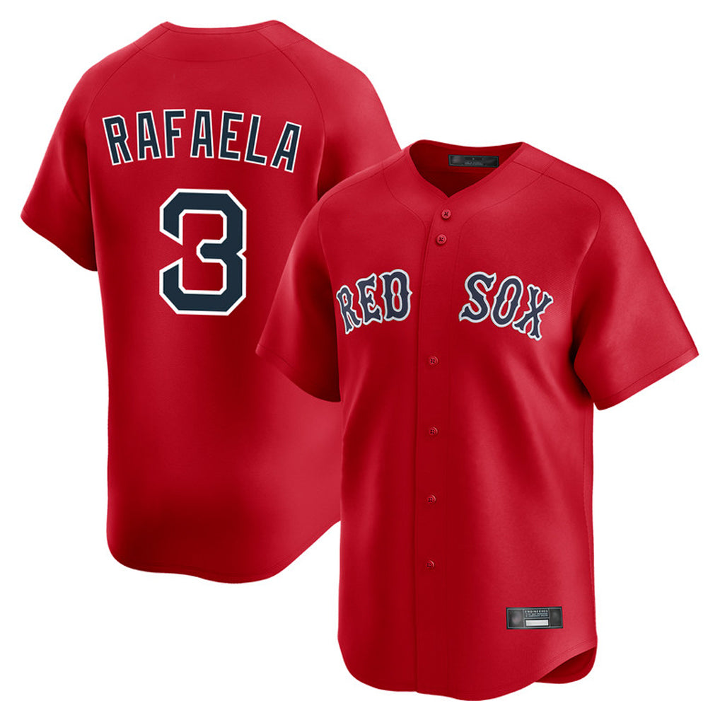 Friene B.Red Sox #3 Ceddanne Rafaela Player Red Limited Home Game Stitched Jerseys