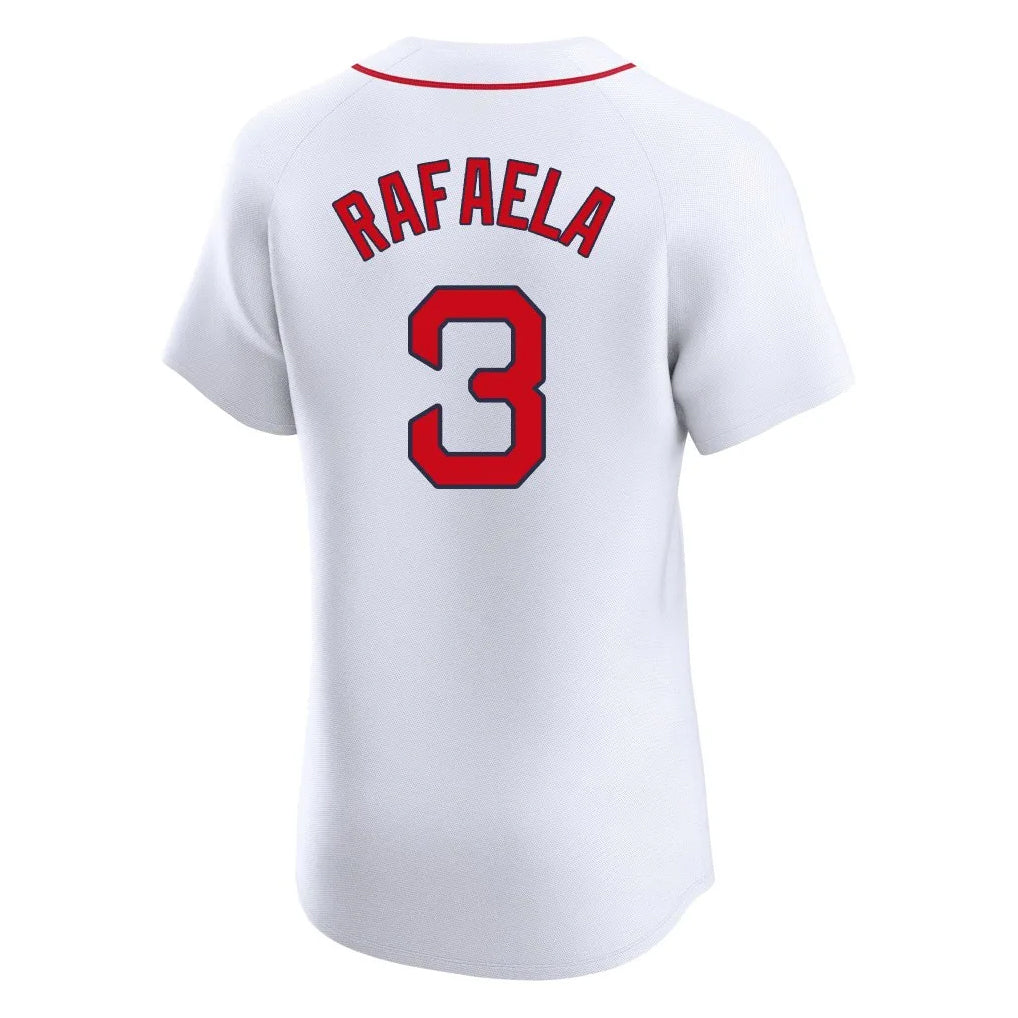 Friene B.Red Sox #3 Ceddanne Rafaela Player White Limited Elite Home Game Stitched Jerseys