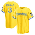 Friene B.Red Sox #3 Ceddanne Rafaela Player Yellow Home Game Stitched Jerseys