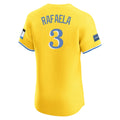 Friene B.Red Sox #3 Ceddanne Rafaela Player Yellow Limited Elite Home Game Stitched Jerseys