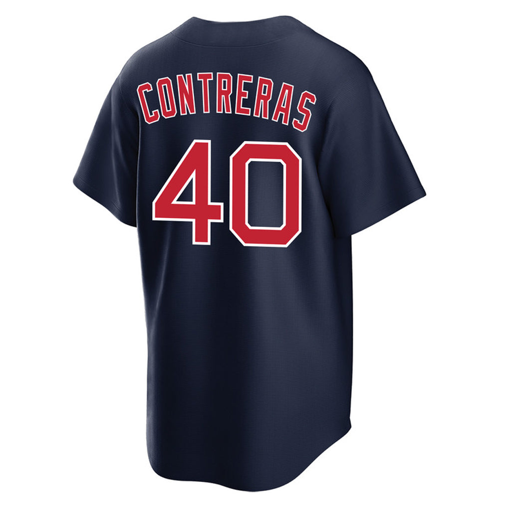 Friene B.Red Sox #40 Willson Contreras Player Navy Home Game Stitched Jerseys
