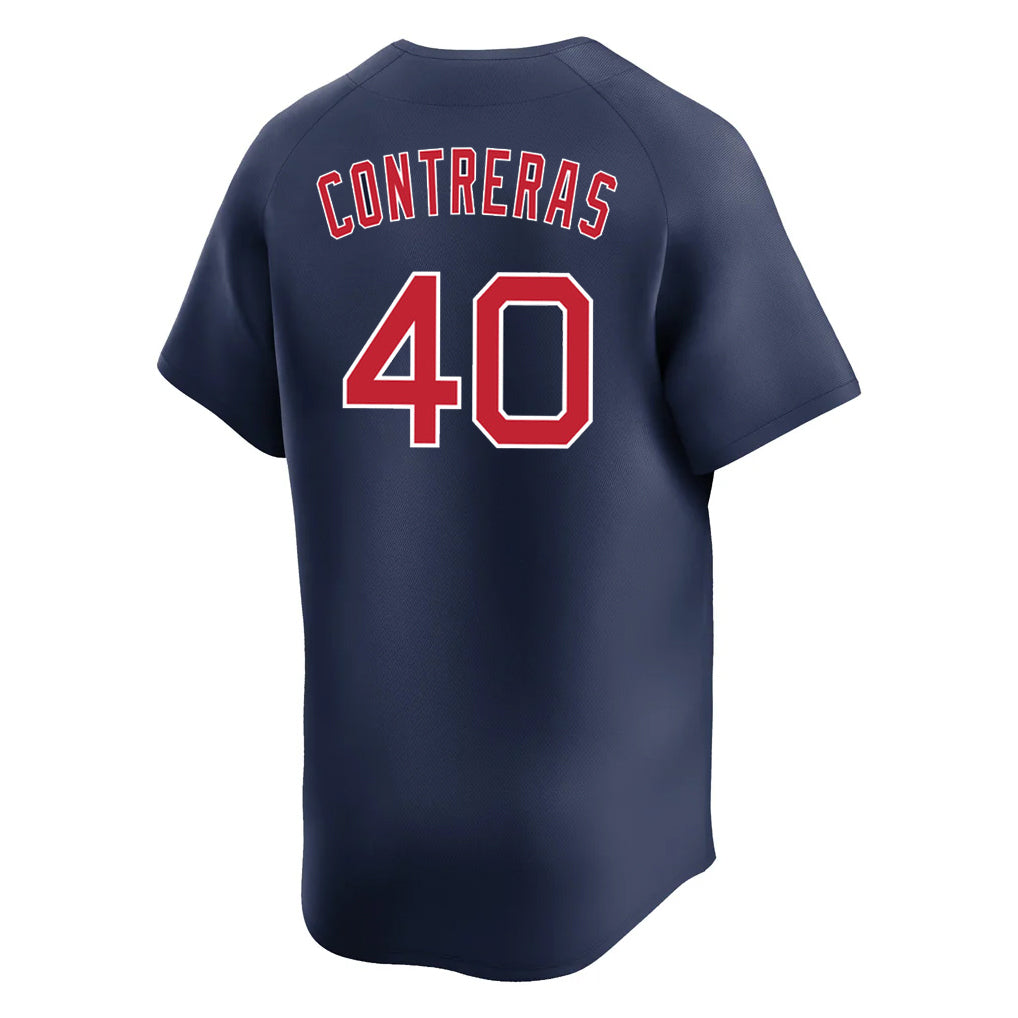 Friene B.Red Sox #40 Willson Contreras Player Navy Limited Home Game Stitched Jerseys
