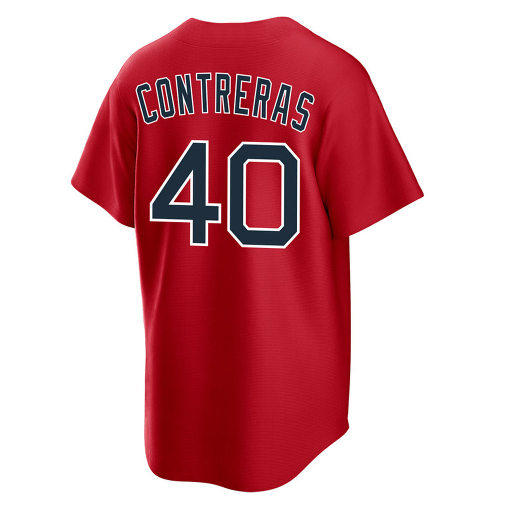 Friene B.Red Sox #40 Willson Contreras Player Red Home Game Stitched Jerseys