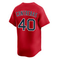 Friene B.Red Sox #40 Willson Contreras Player Red Limited Home Game Stitched Jerseys
