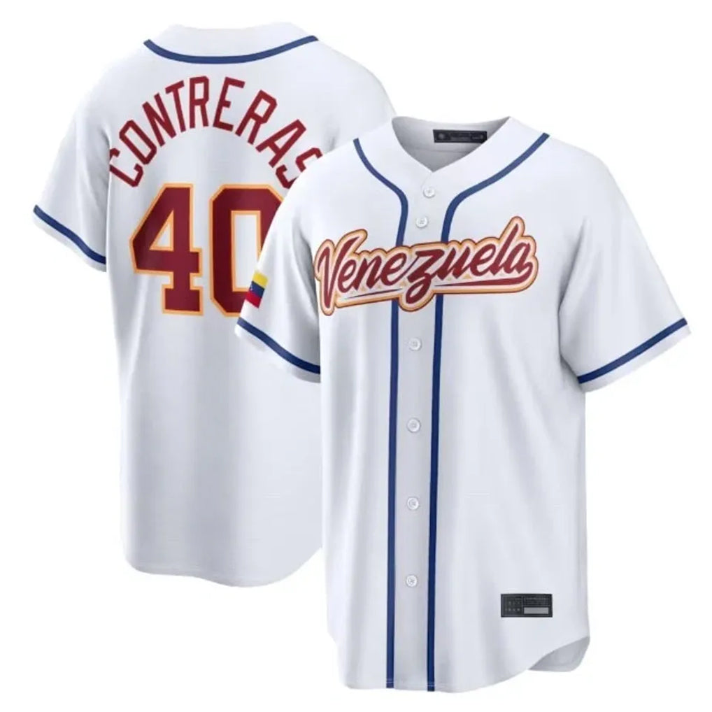 Friene B.Red Sox #40 Willson Contreras Player White 2026 World Classic Limited Home Game Stitched Jerseys