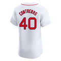 Friene B.Red Sox #40 Willson Contreras Player White Limited Elite Home Game Stitched Jerseys