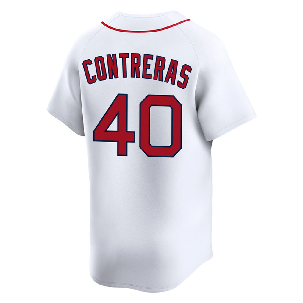 Friene B.Red Sox #40 Willson Contreras Player White Limited Home Game Stitched Jerseys