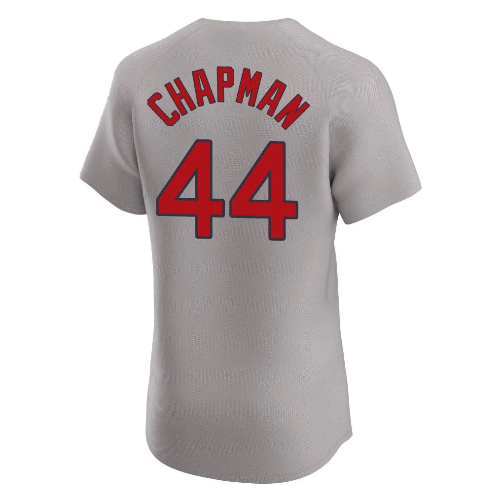 Friene B.Red Sox #44 Aroldis Chapman Player Gray Road Limited Elite Home Game Stitched Jerseys