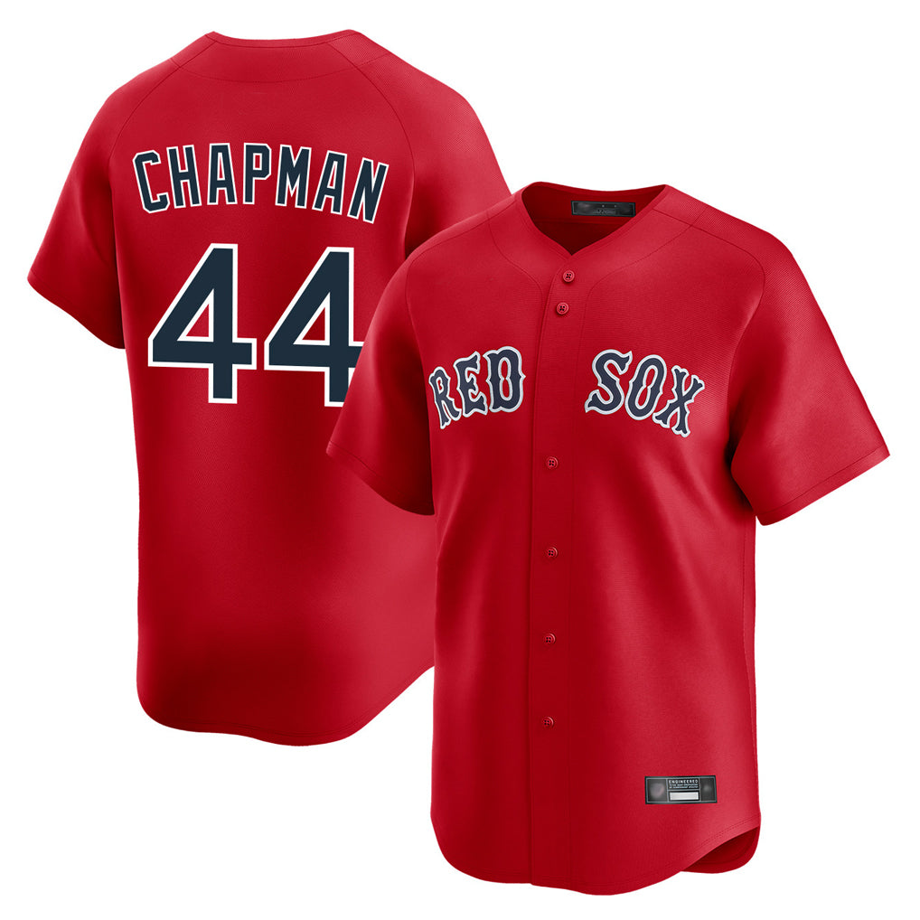 Friene B.Red Sox #44 Aroldis Chapman Player Red Limited Home Game Stitched Jerseys