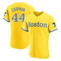 Friene B.Red Sox #44 Aroldis Chapman Player Yellow Limited Elite Home Game Stitched Jerseys