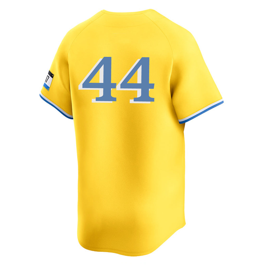 Friene B.Red Sox #44 Aroldis Chapman Player Yellow Limited Home Game Stitched Jerseys