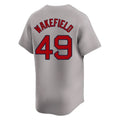 Friene B.Red Sox #49 Tim Wakefield Player Gray Road Limited Home Game Stitched Jerseys