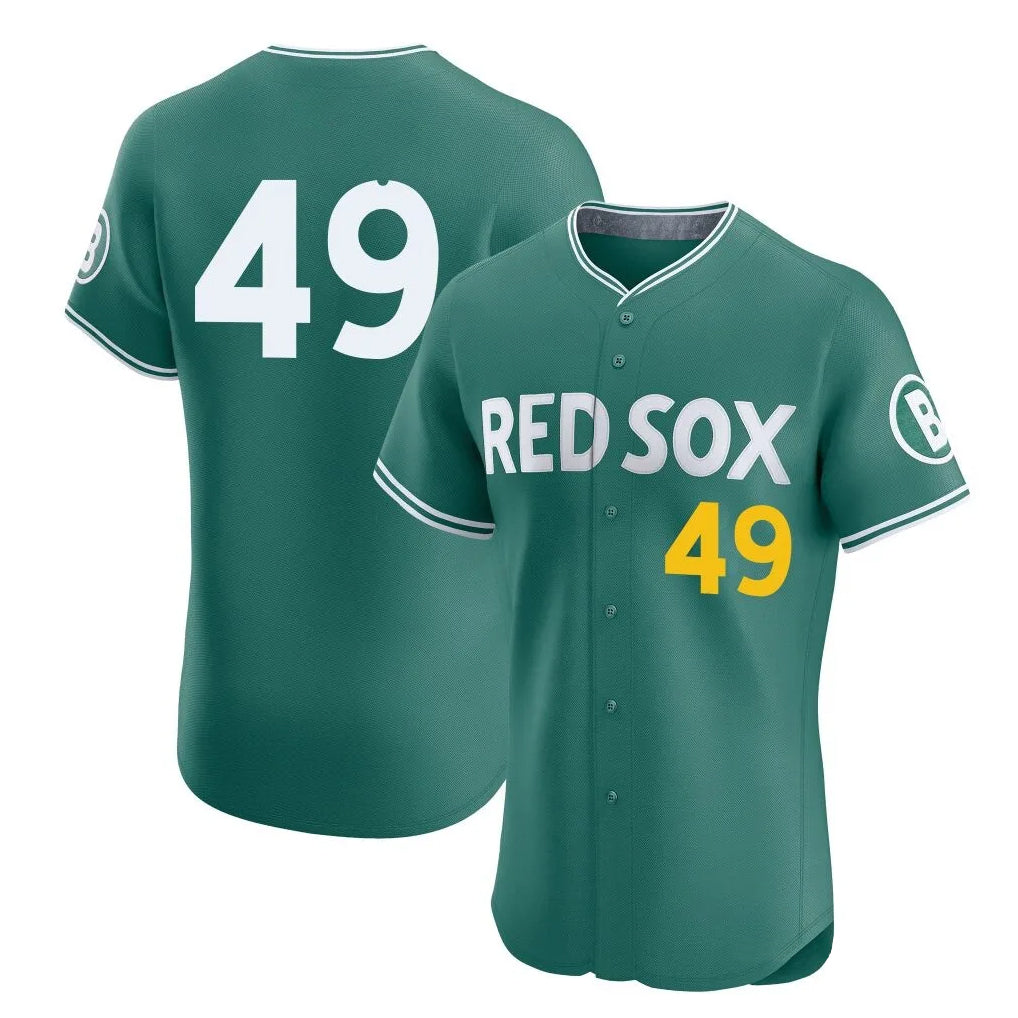 Friene B.Red Sox #49 Tim Wakefield Player Green City Connect Limited Elite Home Game Stitched Jerseys