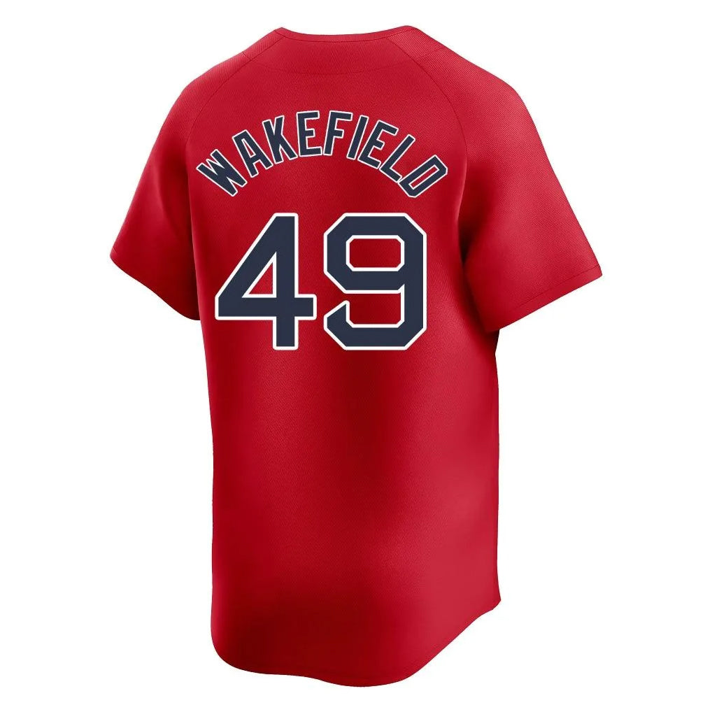 Friene B.Red Sox #49 Tim Wakefield Player Red Limited Home Game Stitched Jerseys