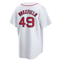 Friene B.Red Sox #49 Tim Wakefield Player White Home Game Stitched Jerseys