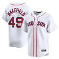 Friene B.Red Sox #49 Tim Wakefield Player White Limited Home Game Stitched Jerseys