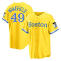 Friene B.Red Sox #49 Tim Wakefield Player White Limited Home Game Stitched Jerseys