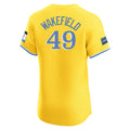 Friene B.Red Sox #49 Tim Wakefield Player Yellow Limited Elite Home Game Stitched Jerseys
