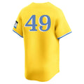 Friene B.Red Sox #49 Tim Wakefield Player Yellow Limited Home Game Stitched Jerseys