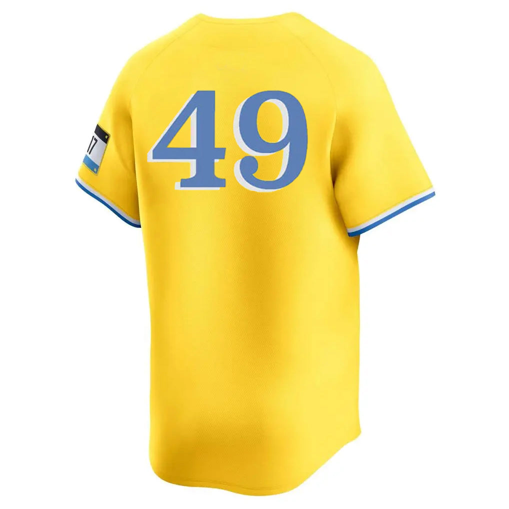 Friene B.Red Sox #49 Tim Wakefield Player Yellow Limited Home Game Stitched Jerseys