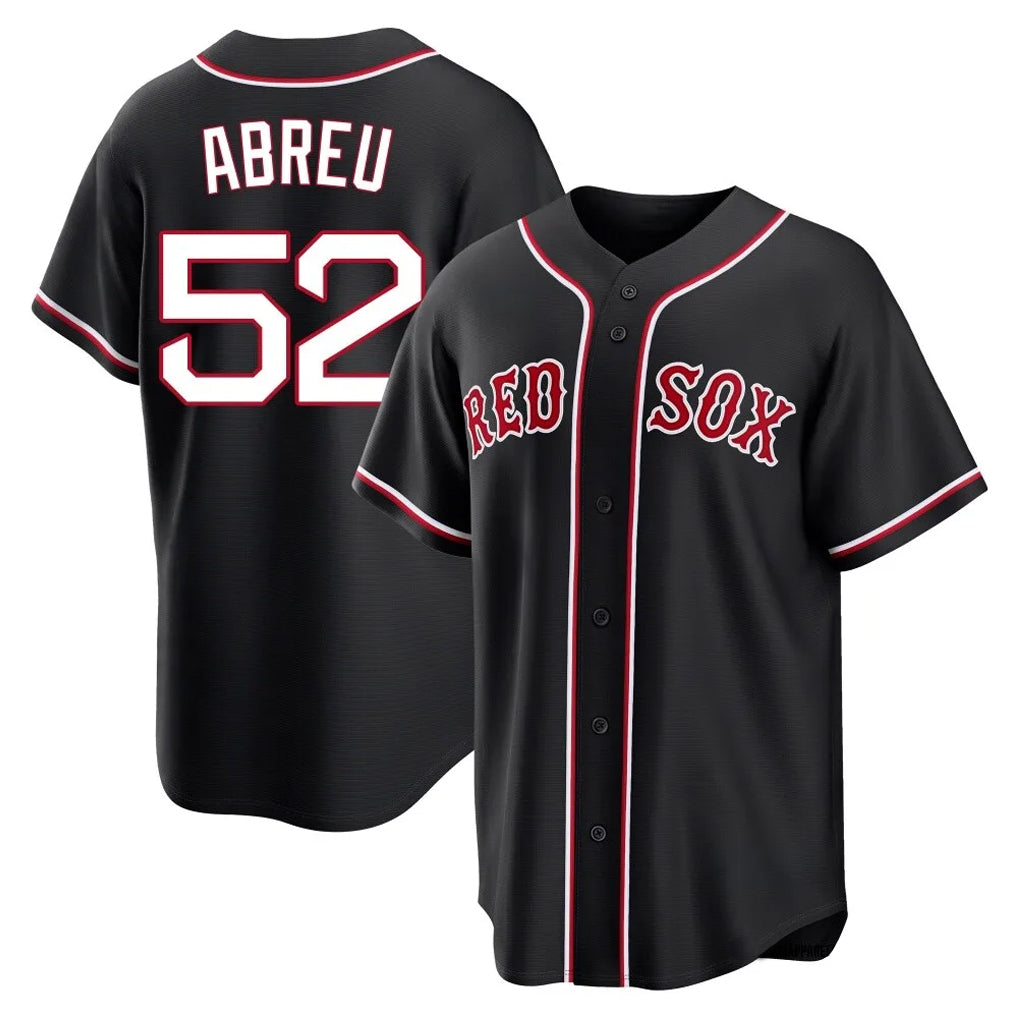 Friene B.Red Sox #52 Wilyer Abreu Player Black Out Home Game Stitched Jerseys