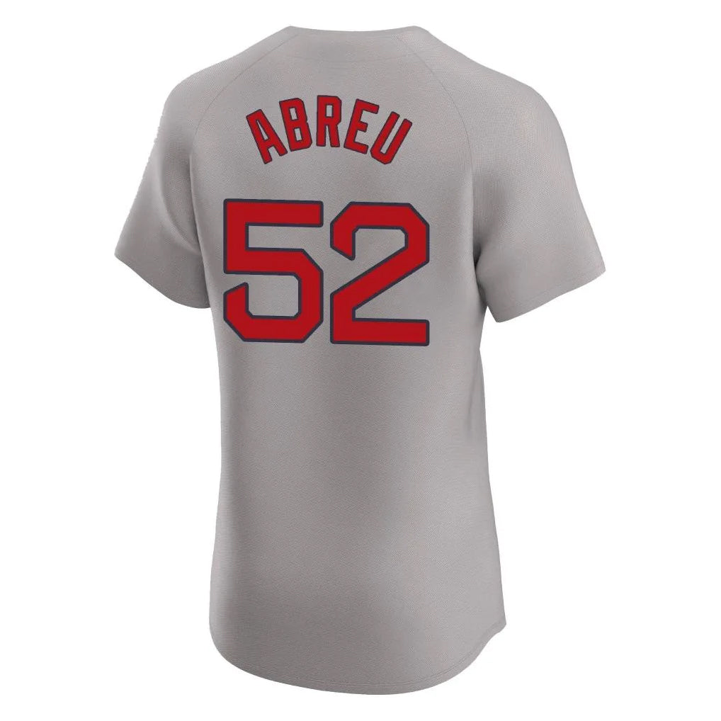 Friene B.Red Sox #52 Wilyer Abreu Player Gray Road Limited Elite Home Game Stitched Jerseys
