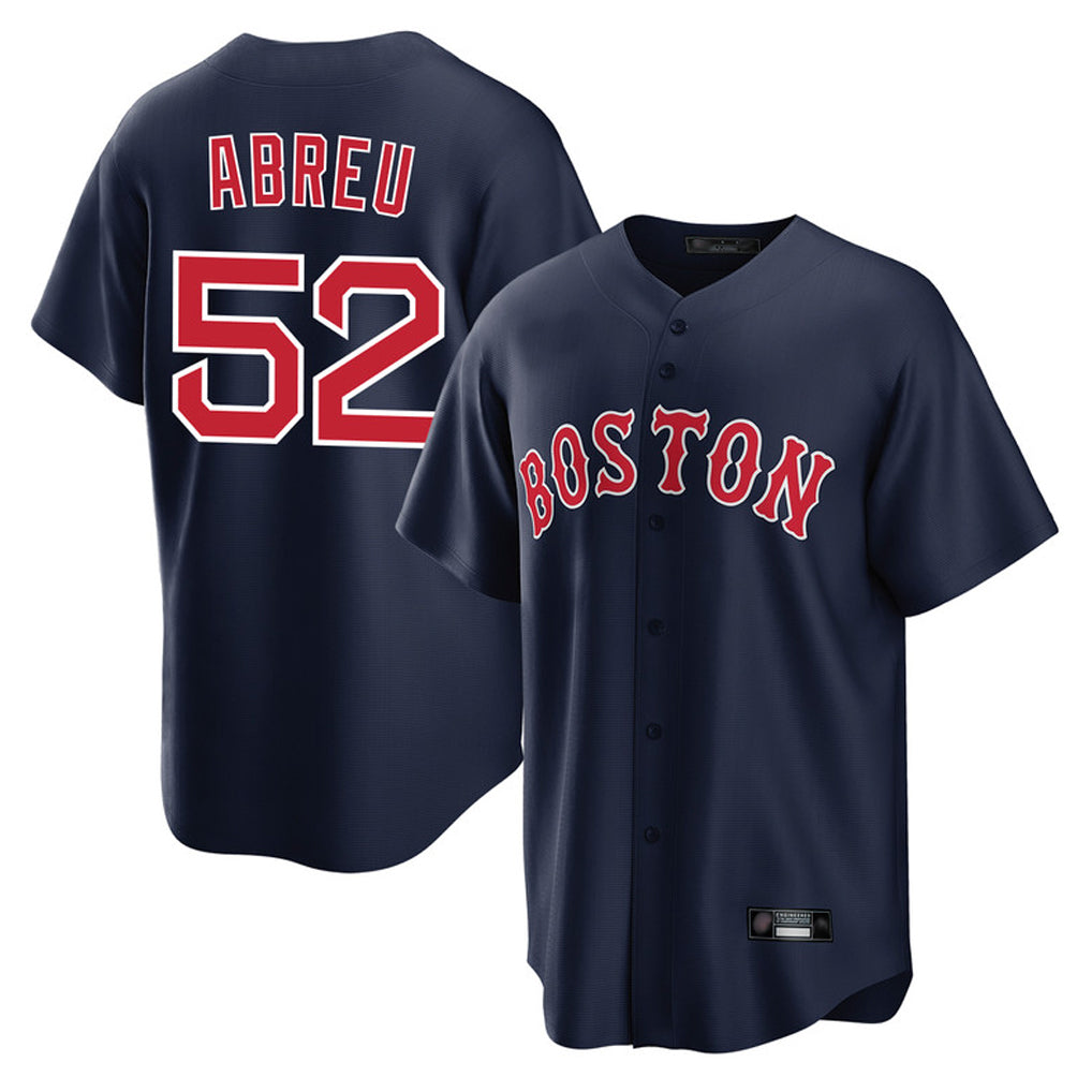 Friene B.Red Sox #52 Wilyer Abreu Player Navy Home Game Stitched Jerseys