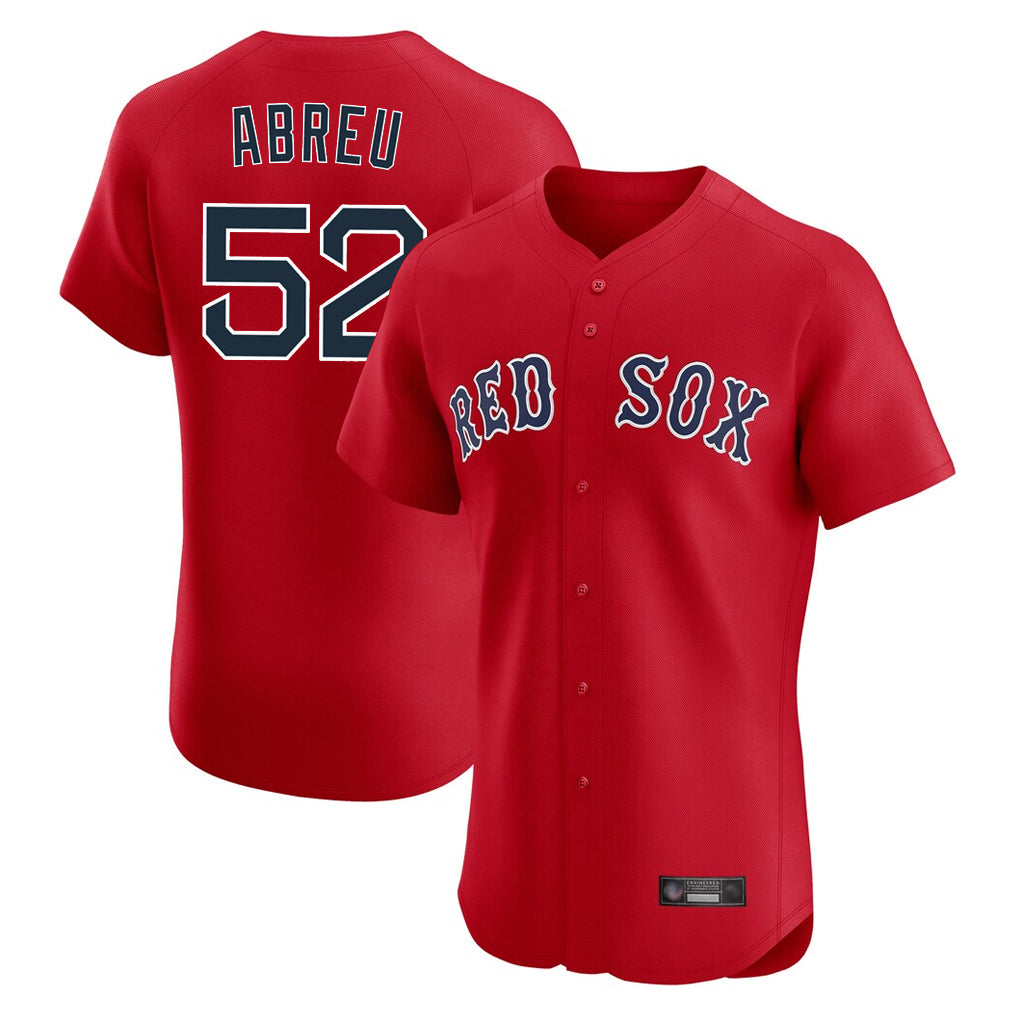 Friene B.Red Sox #52 Wilyer Abreu Player Red Limited Elite Home Game Stitched Jerseys