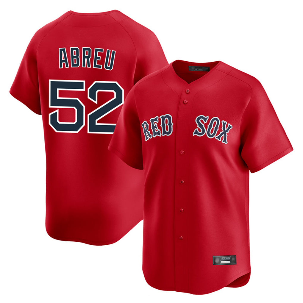 Friene B.Red Sox #52 Wilyer Abreu Player Red Limited Home Game Stitched Jerseys