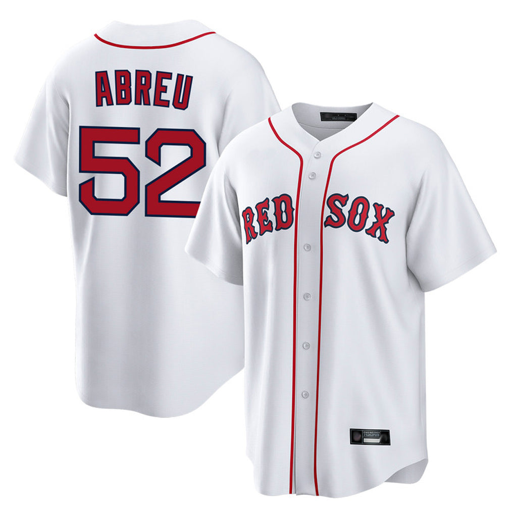 Friene B.Red Sox #52 Wilyer Abreu Player White Home Game Stitched Jerseys