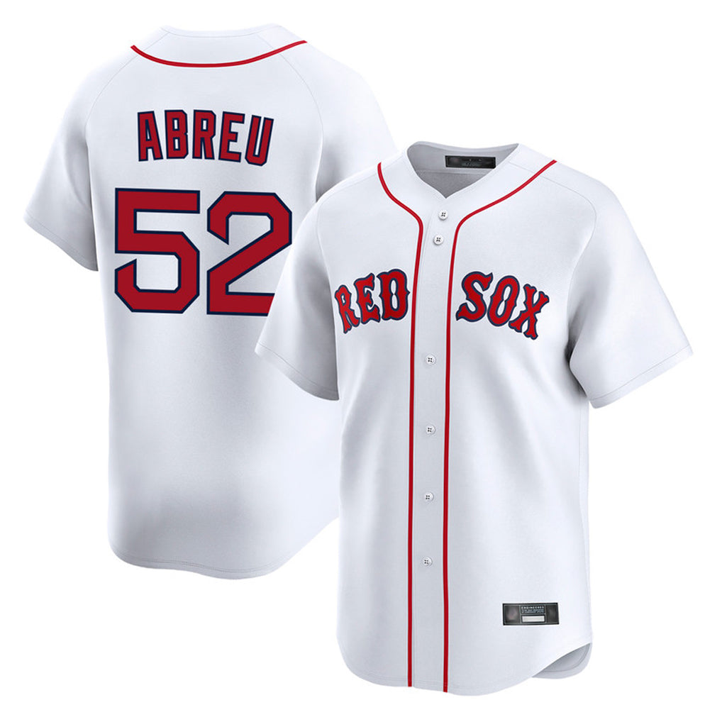 Friene B.Red Sox #52 Wilyer Abreu Player White Limited Home Game Stitched Jerseys