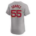 Friene B.Red Sox #55 Ranger Su¨¢rez Player Gray Road Limited Elite Home Game Stitched Jerseys