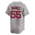 Friene B.Red Sox #55 Ranger Su¨¢rez Player Gray Road Limited Home Game Stitched Jerseys