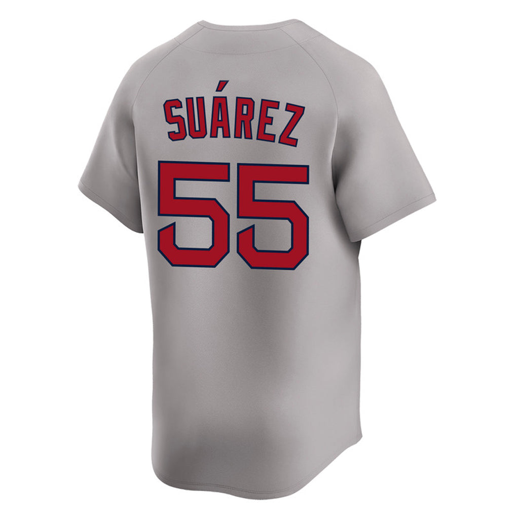 Friene B.Red Sox #55 Ranger Su¨¢rez Player Gray Road Limited Home Game Stitched Jerseys