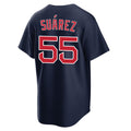 Friene B.Red Sox #55 Ranger Su¨¢rez Player Navy Home Game Stitched Jerseys