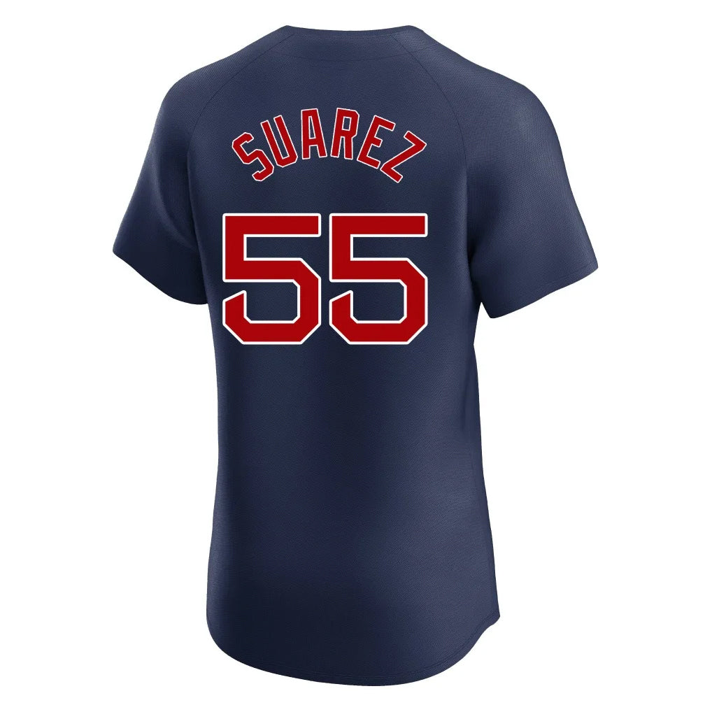 Friene B.Red Sox #55 Ranger Su¨¢rez Player Navy Limited Elite Home Game Stitched Jerseys