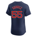 Friene B.Red Sox #55 Ranger Su¨¢rez Player Navy Limited Elite Home Game Stitched Jerseys