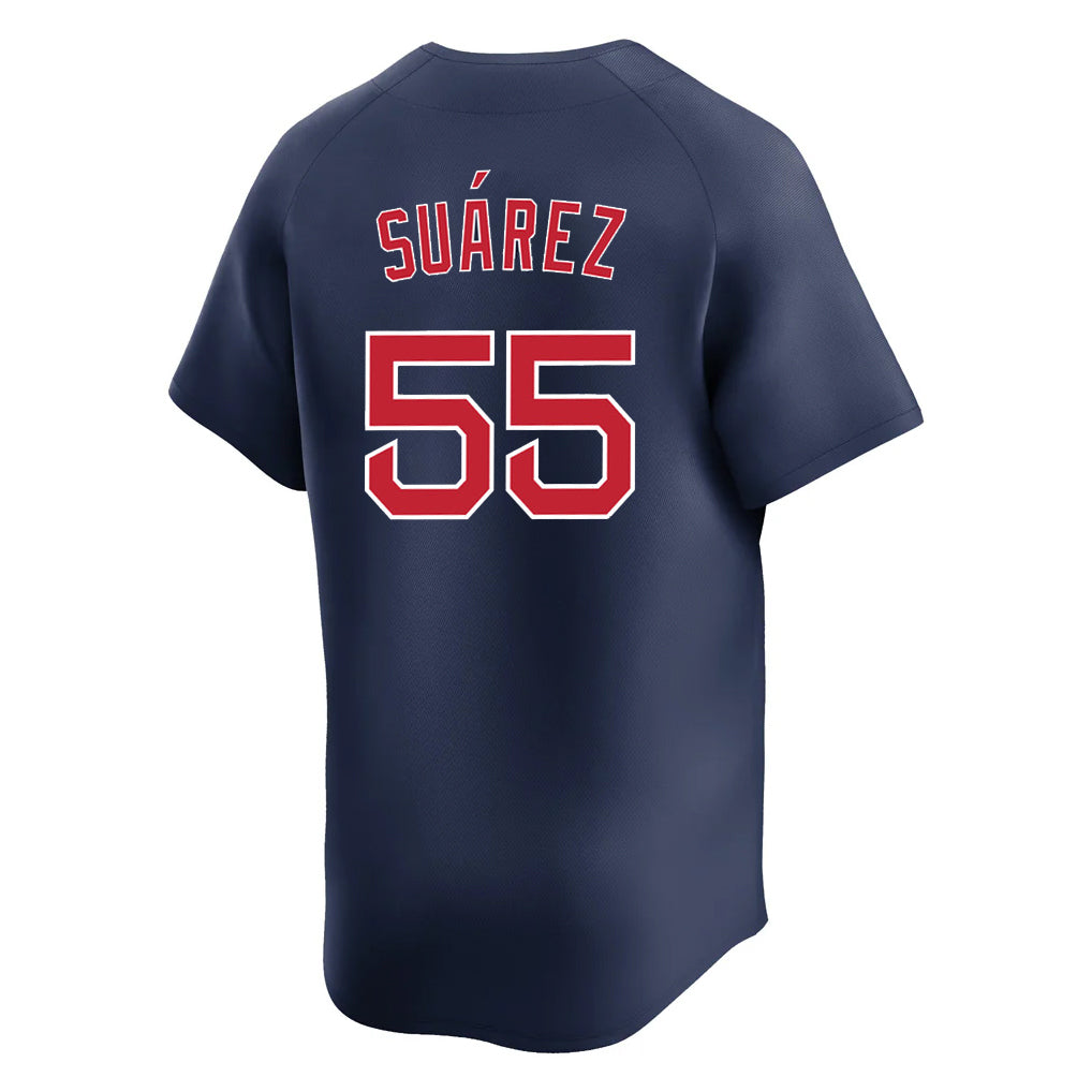 Friene B.Red Sox #55 Ranger Su¨¢rez Player Navy Limited Home Game Stitched Jerseys