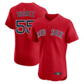 Friene B.Red Sox #55 Ranger Su¨¢rez Player Red Limited Elite Home Game Stitched Jerseys