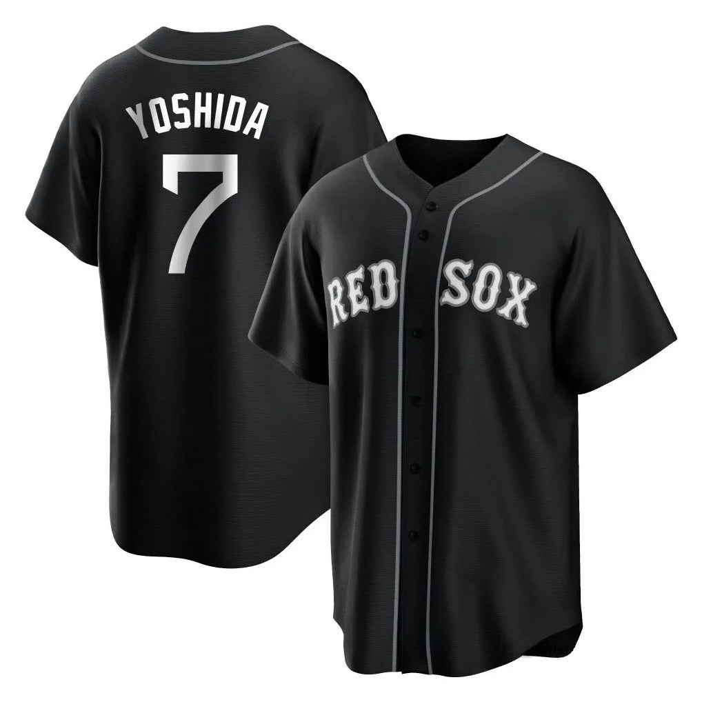 Friene B.Red Sox #7 Masataka Yoshida Player Black Home Game Stitched Jerseys